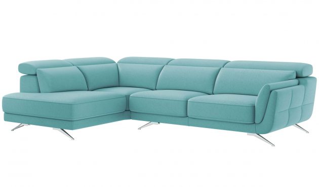 Ronda Turquoise Sectional Left Bumper Chaise
