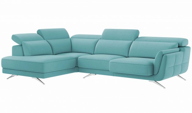 Ronda Turquoise Sectional Left Bumper Chaise