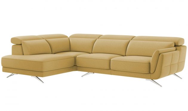 Ronda Yellow Sectional Left Bumper Chaise