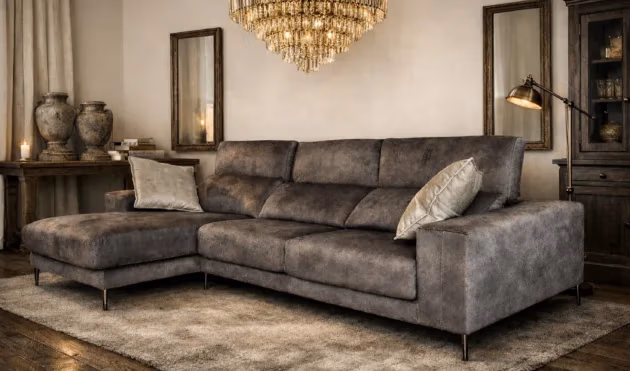 Lugo Golden Brown Sectional Sofa Left Chaise