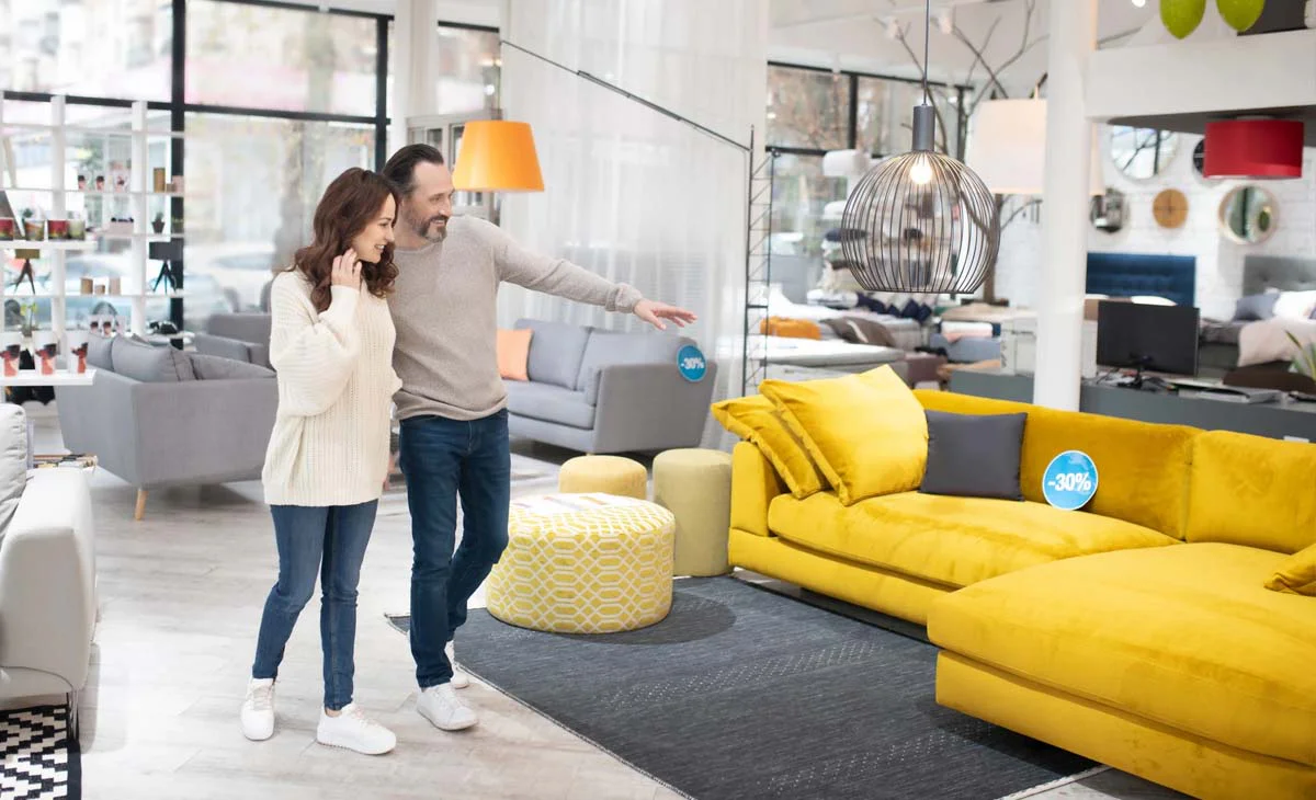 Modekraft furniture in a modern showroom