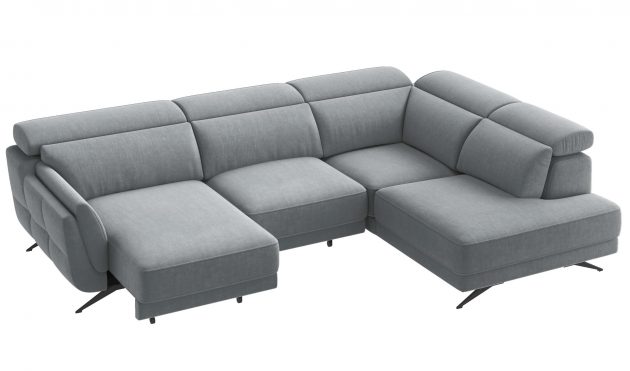 Ronda Grey Sectional Sofa Right Bumper Chaise