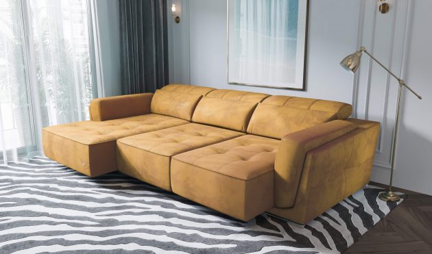 Bilbao Yellow Sectional Sofa Left Chaise