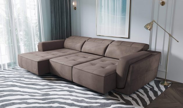 Bilbao Brown Sectional Sofa Left Chaise