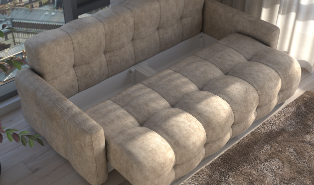 Astrid Beige Sofa Bed with Storage Ramses 3