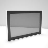 White Profile Black insert Tinted Glass