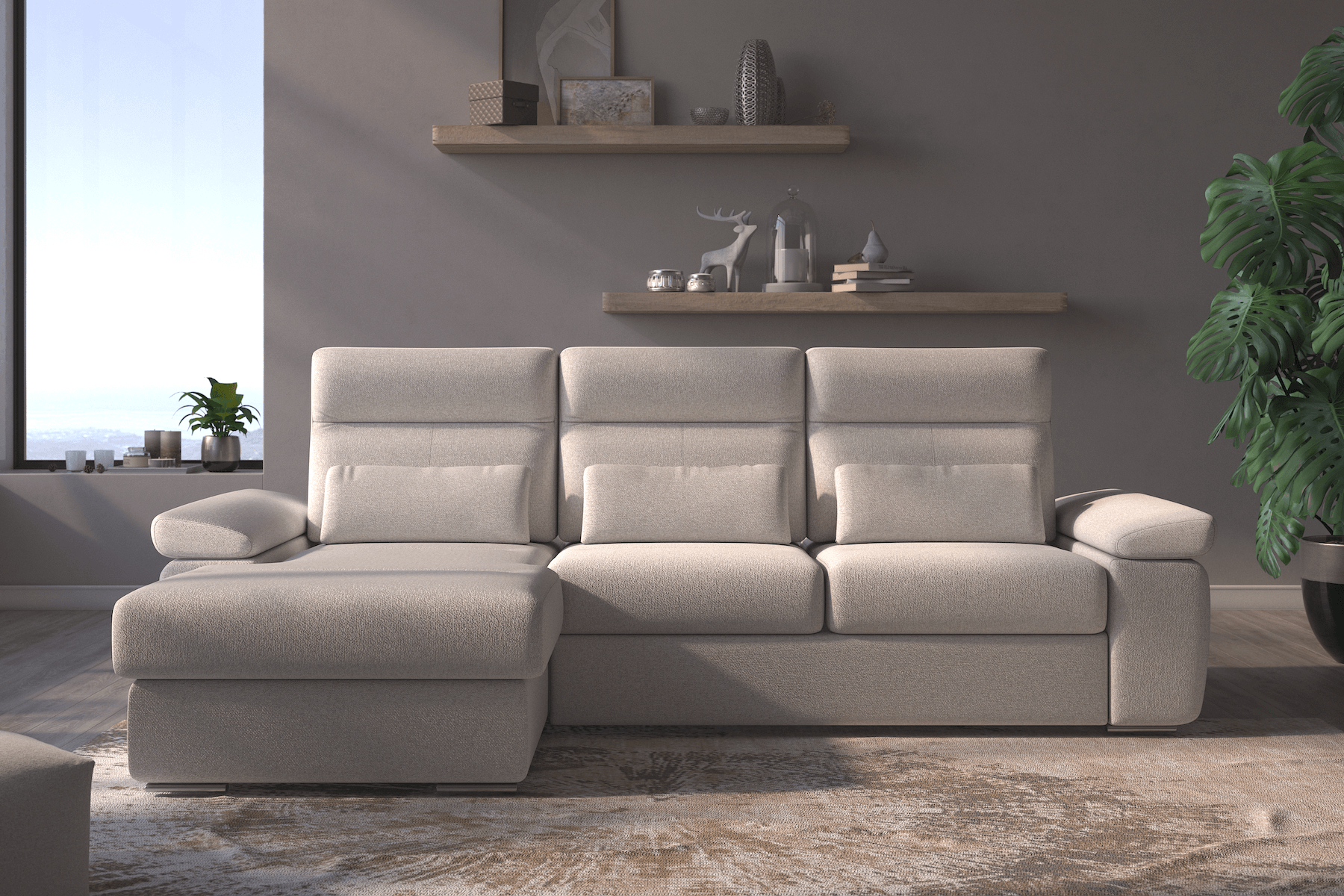 Granada Sectional sofa bed with storage-02
