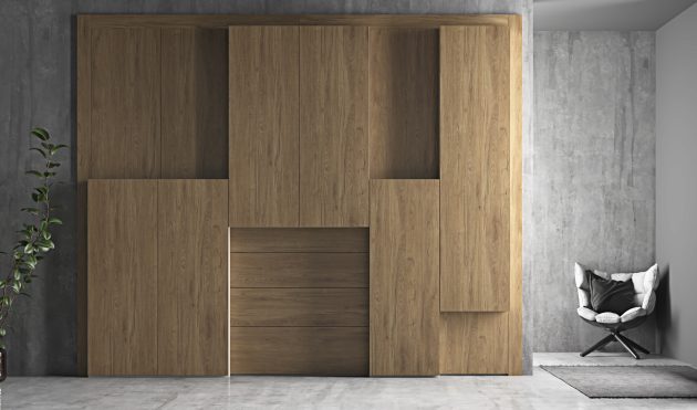 Ilusión Built in 3D doors wardrobe with LED lights