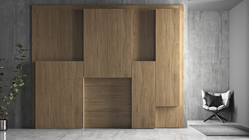 Ilusión Built in 3D doors wardrobe with LED lights - Image 2