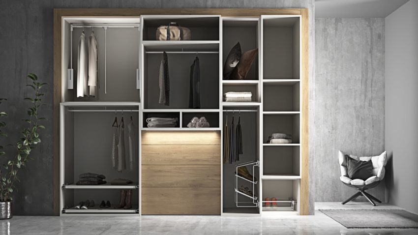 Ilusión Built in 3D doors wardrobe with LED lights - Image 3