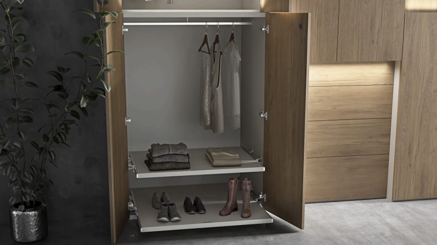 Ilusión Built in 3D doors wardrobe with LED lights - Image 10
