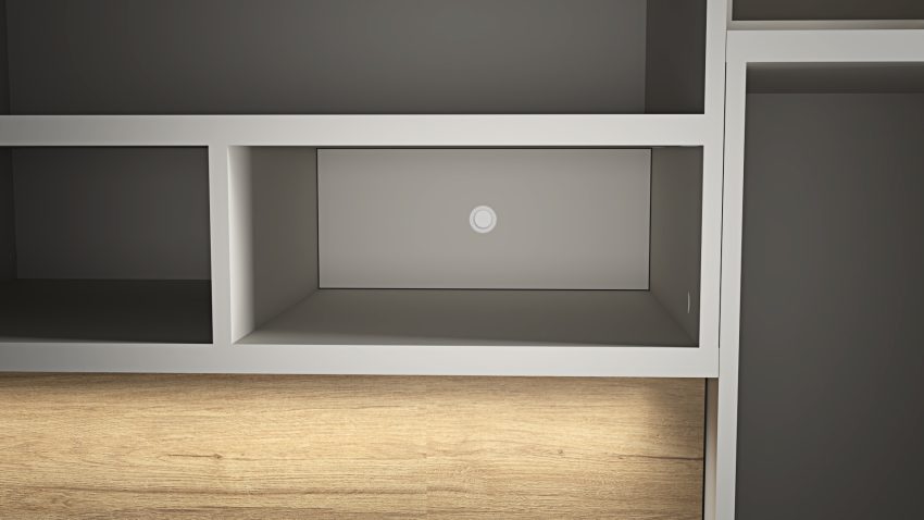 Ilusión Built in 3D doors wardrobe with LED lights - Image 12