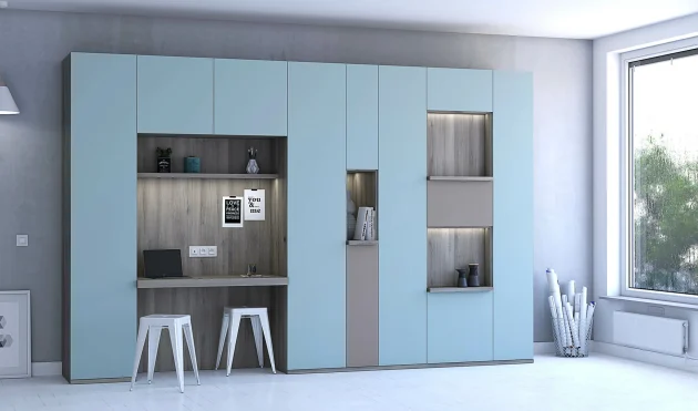 Océano Studio Wardrobe with Built-In Desk